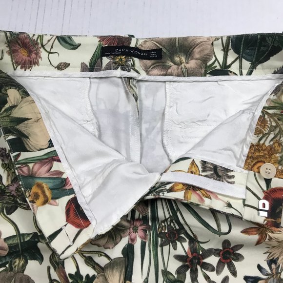 Zara Basics Floral Print Skinny Cropped jeans - Picture 8 of 10